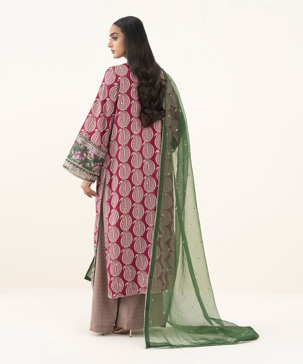 3 Piece - Embroidered Viscose Suit