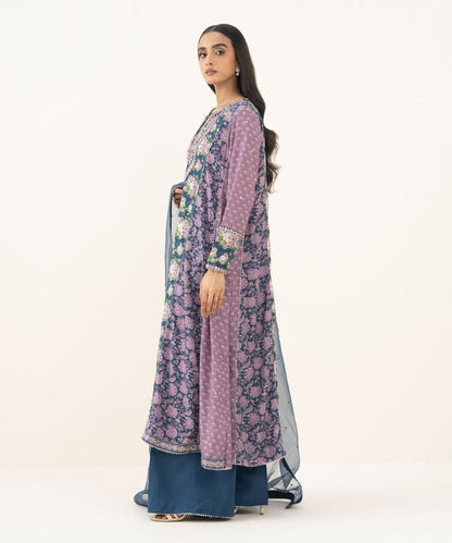 3 Piece - Embroidered Viscose Suit