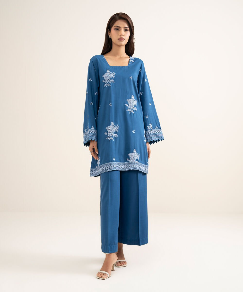 Embroidered Cotton Viscose Shirt
