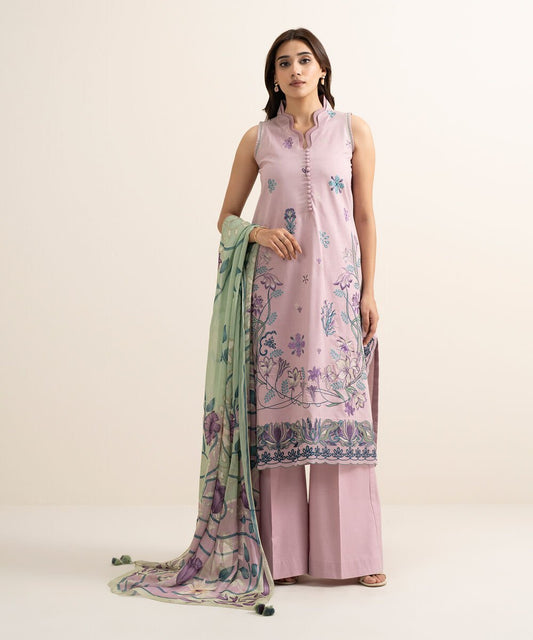 3 Piece - Embroidered Lawn Suit