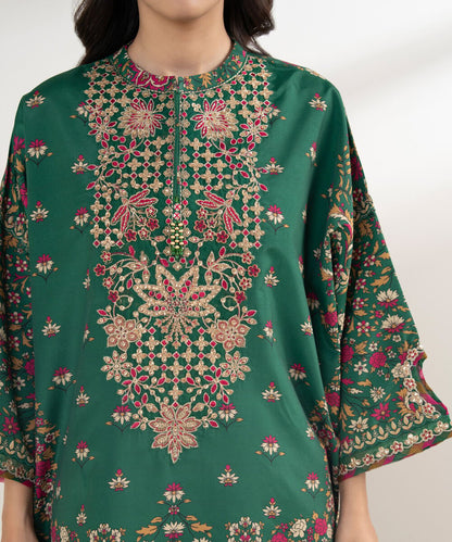 3 Piece - Embroidered Silk Suit