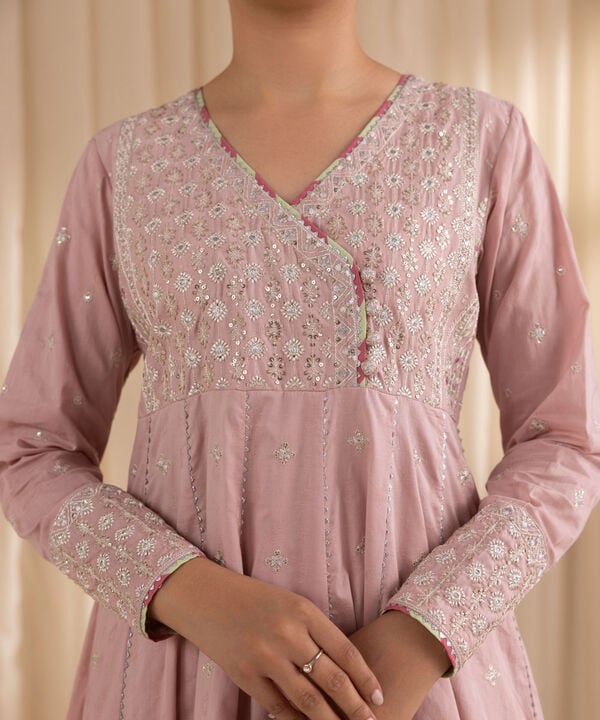 3 Piece - Embroidered Jacquard Suit (Stitched)
