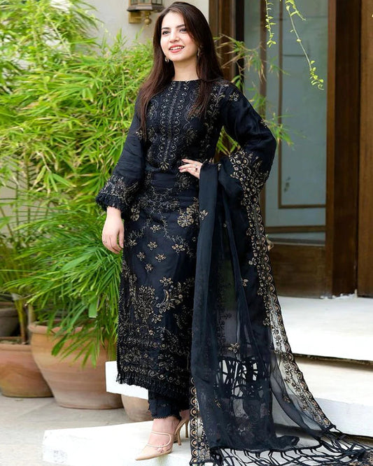 Linen 3PC Embroidered-842