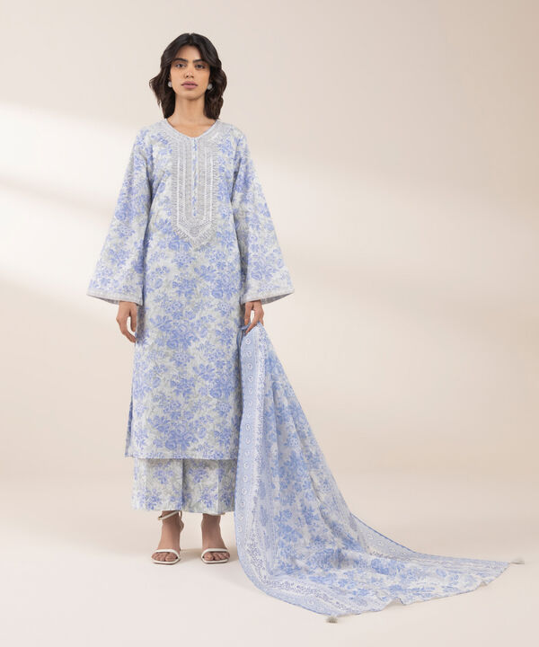 3 Piece - Embroidered Lawn Suit (Unstitched)