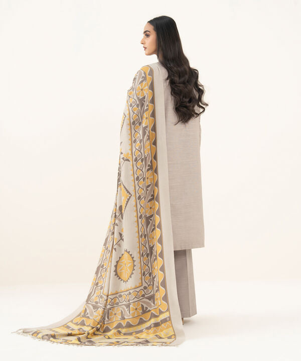 3 Piece - Embroidered Cotton Suit