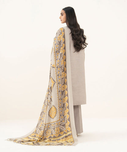 3 Piece - Embroidered Cotton Suit