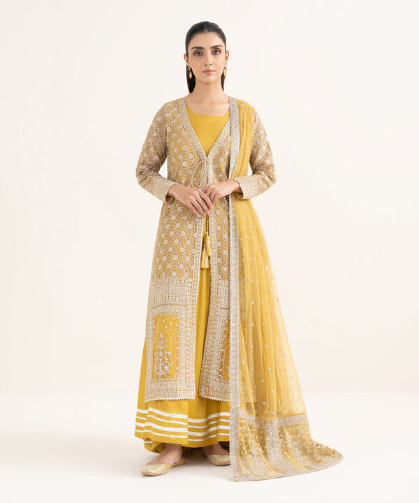 2 Piece - Embrodiered Organza Suit