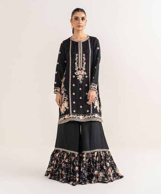 Embroidered Raw Silk Shirt