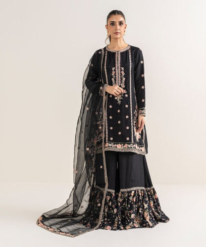 Embroidered Raw Silk Shirt