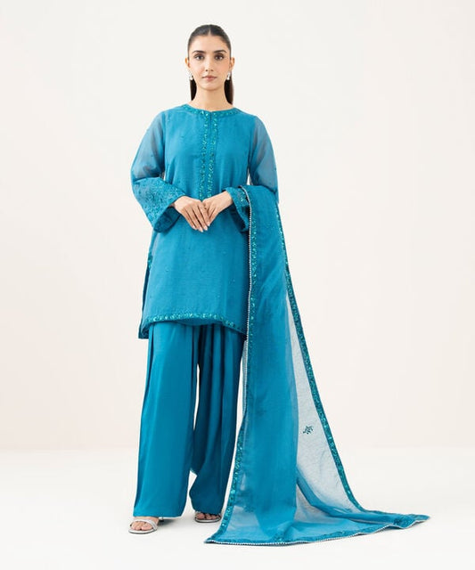 3 Piece - Embroidered Karandi Suit