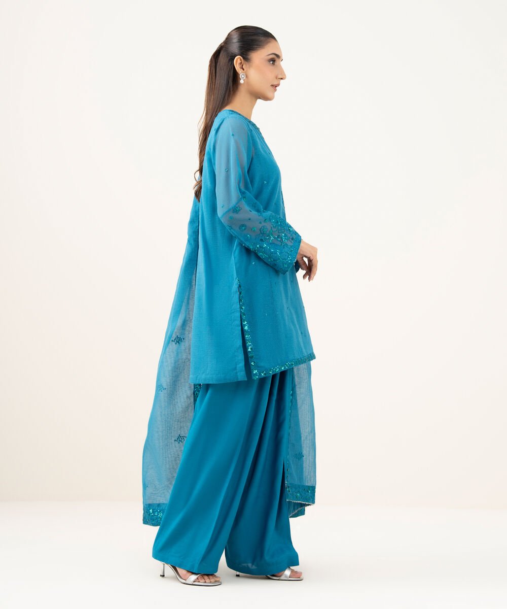 3 Piece - Embroidered Karandi Suit