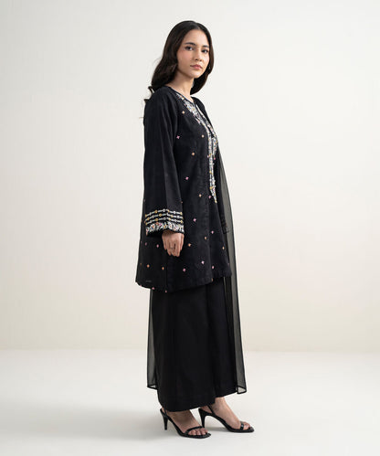 3 Piece - Embroidered Jacquard Suit
