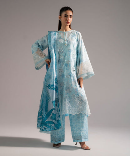 3 Piece - Embroidered Jacquard Suit