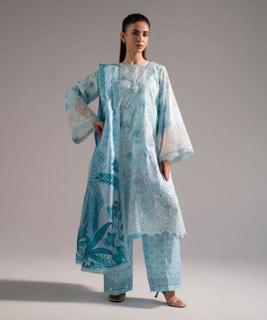 3 Piece - Embroidered Jacquard Suit