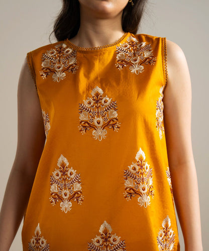 3 Piece - Embroidered Dobby Suit