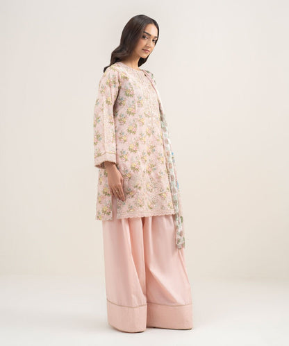 3 Piece - Embroidered Zari Lawn Suit