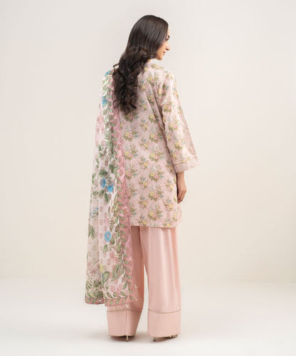 3 Piece - Embroidered Zari Lawn Suit