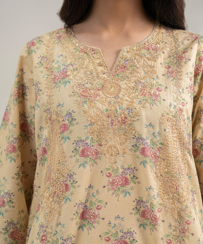 3 Piece - Embroidered Zari Lawn Suit
