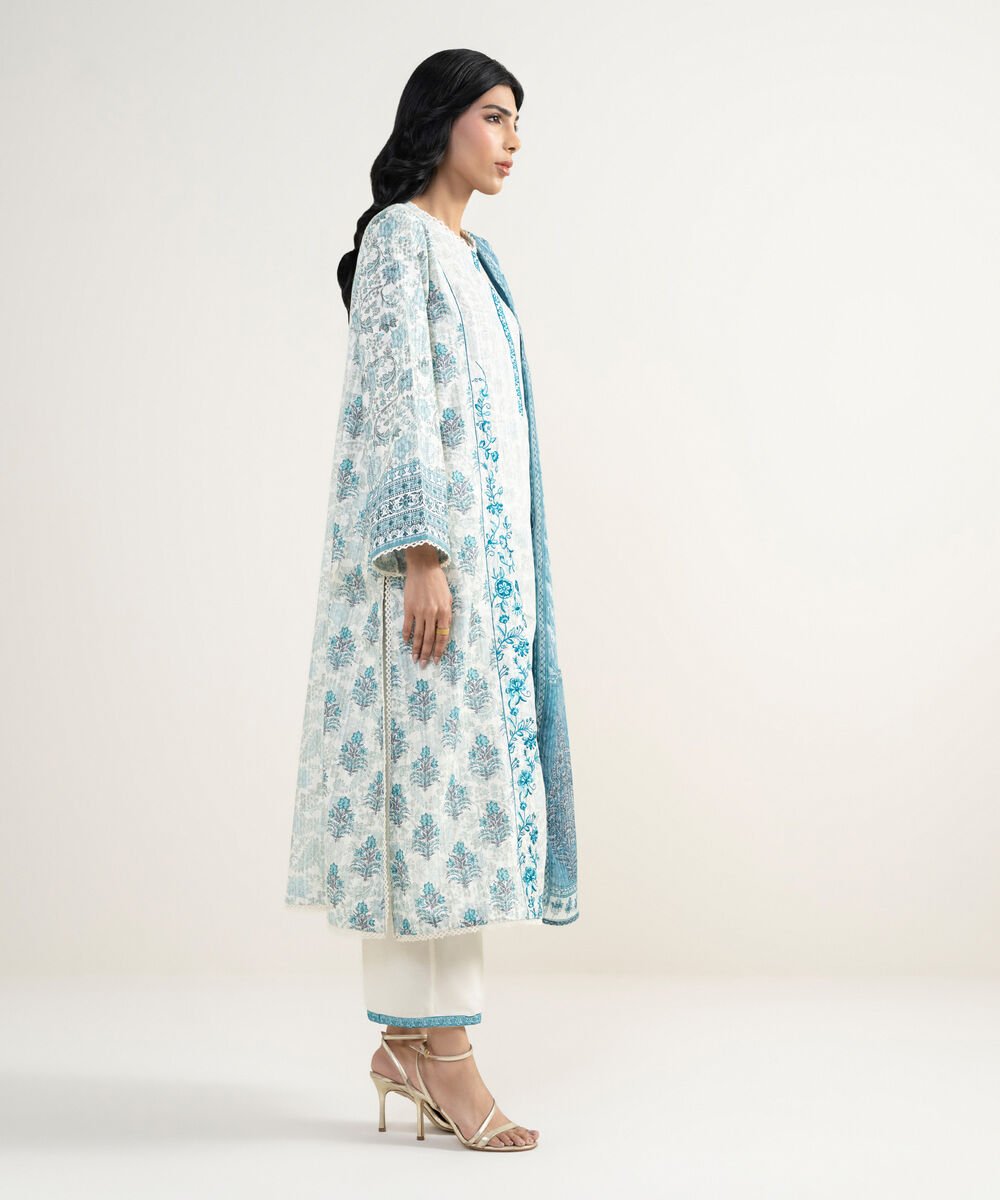 3 Piece - Embroidered Dobby Suit