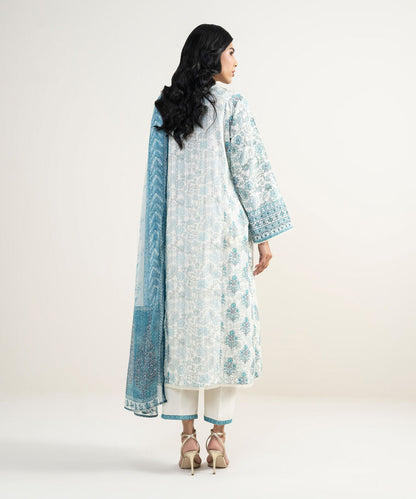 3 Piece - Embroidered Dobby Suit