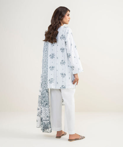 3 Piece - Printed Cambric Suit