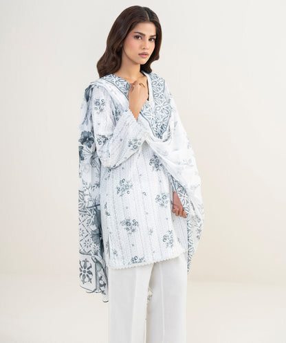 3 Piece - Printed Cambric Suit