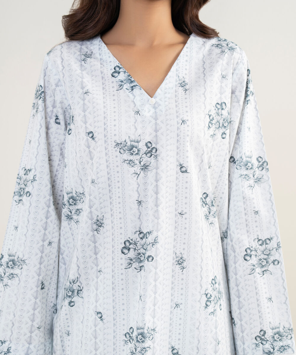 3 Piece - Printed Cambric Suit