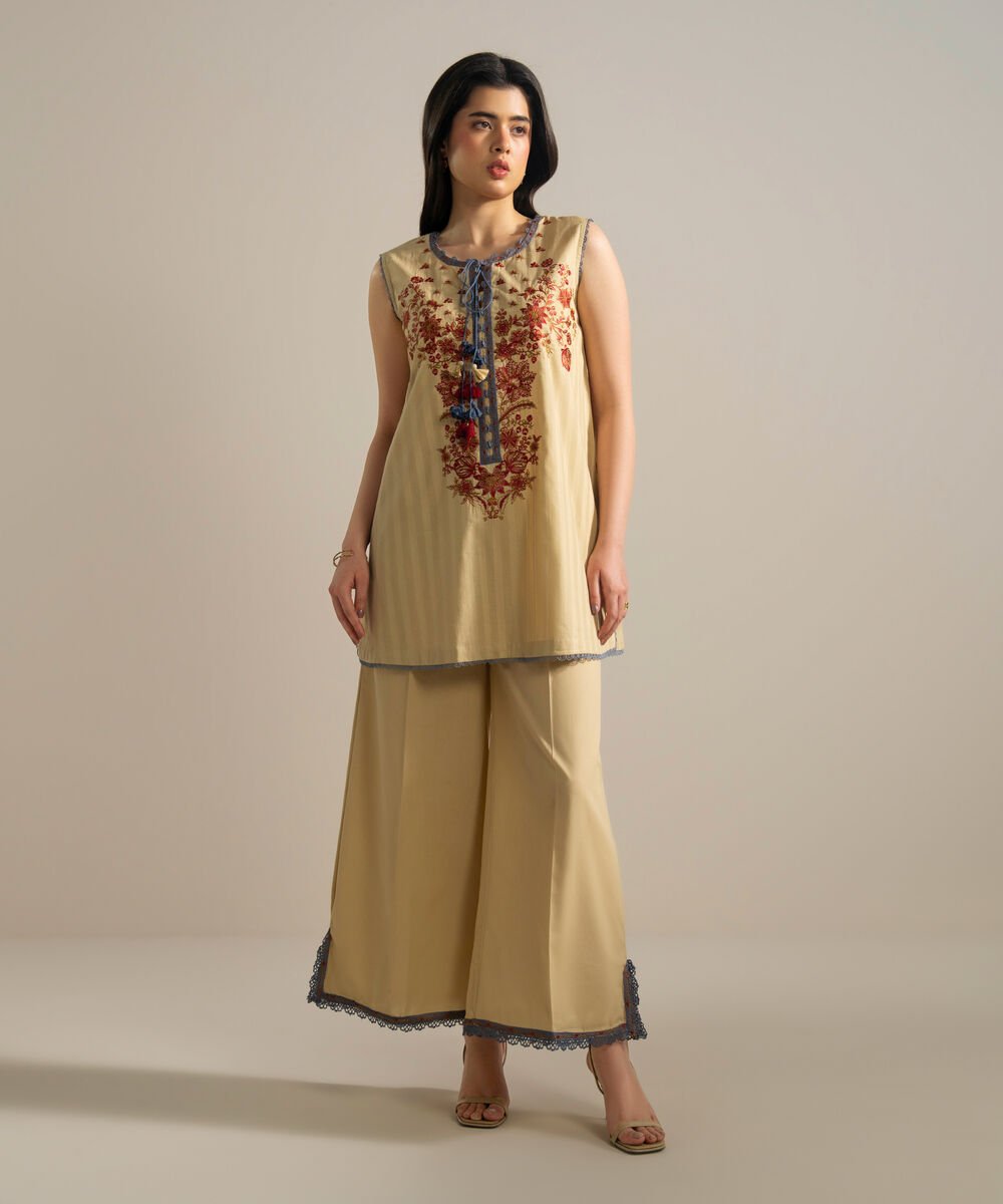 Embroidered Leno Kara Shirt