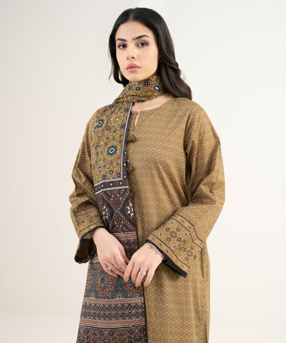 3 Piece - Printed Lawn Suit