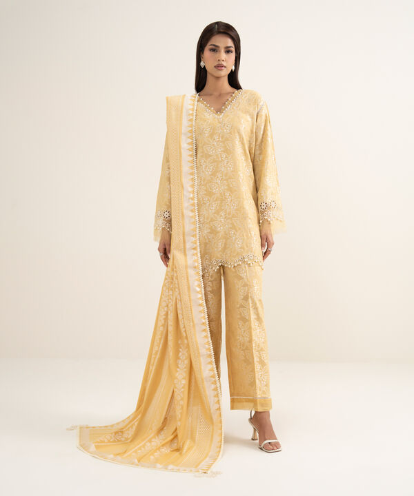 2 Piece - Embroidered Zari Jacquard Suit