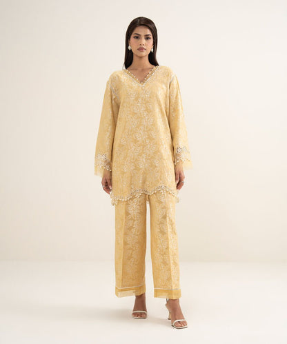2 Piece - Embroidered Zari Jacquard Suit