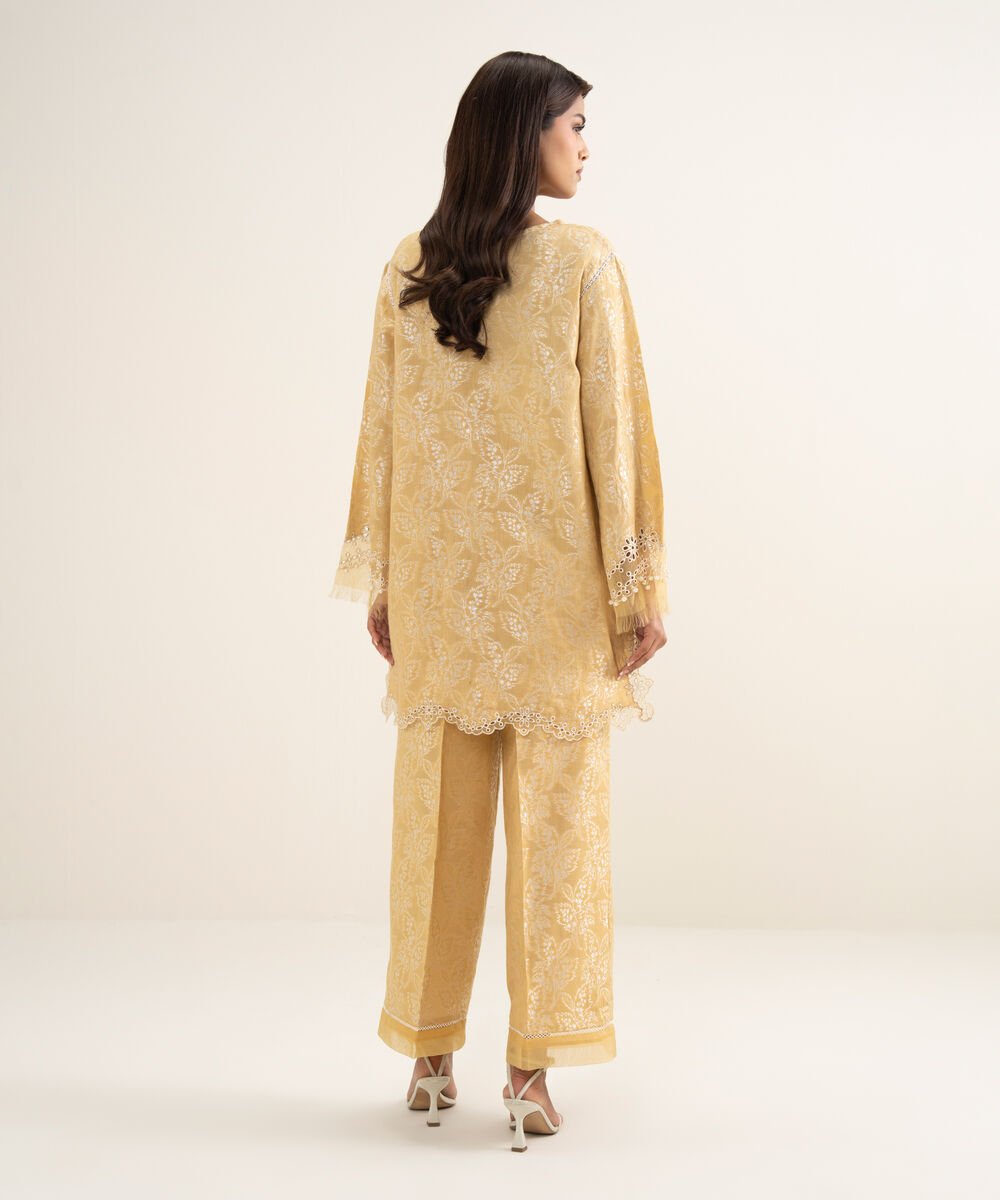 2 Piece - Embroidered Zari Jacquard Suit