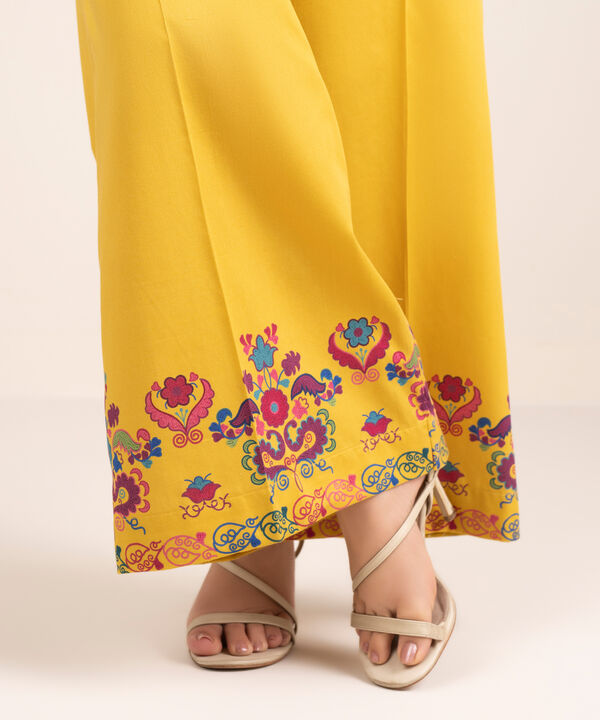 Embroidered Cotton Satin Shirt