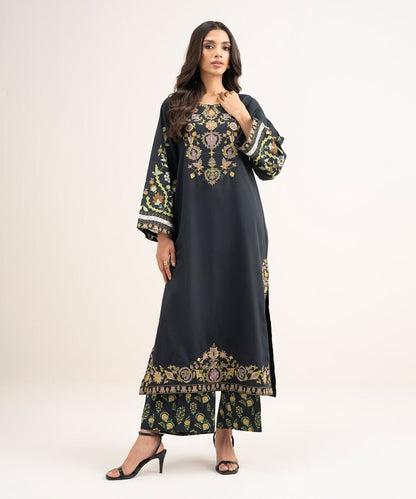 Embroidered Cotton Satin Shirt