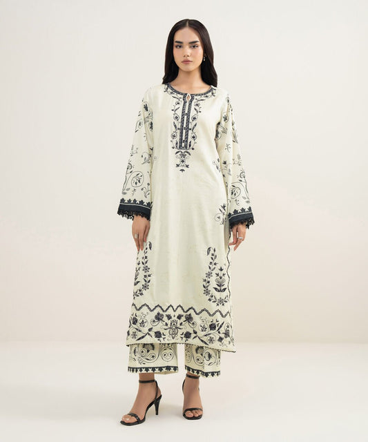 Embroidered Cotton Satin Shirt