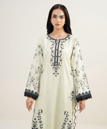 Embroidered Cotton Satin Shirt
