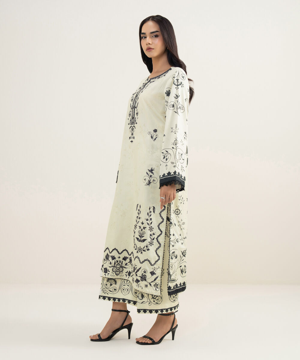Embroidered Cotton Satin Shirt