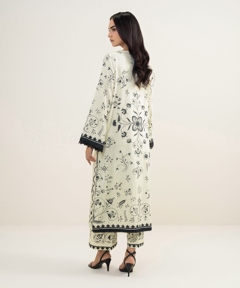 Embroidered Cotton Satin Shirt