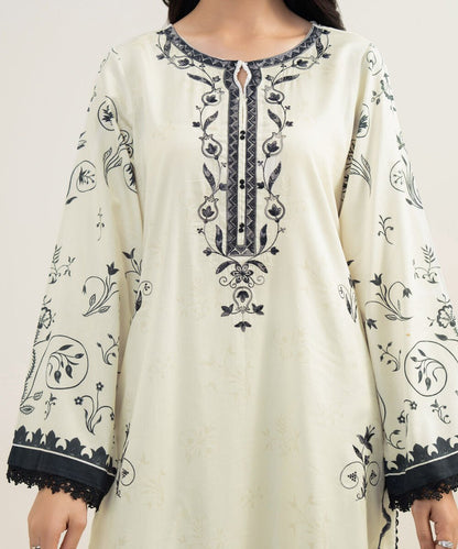 Embroidered Cotton Satin Shirt