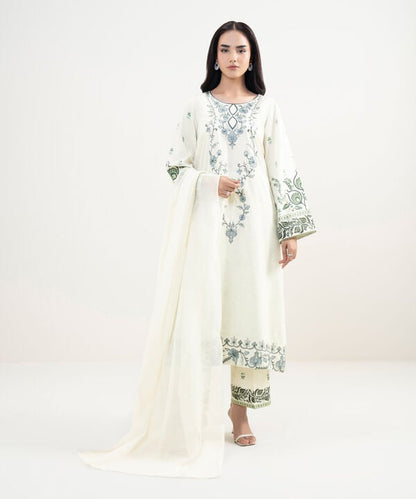 Embroidered Cotton Satin Shirt