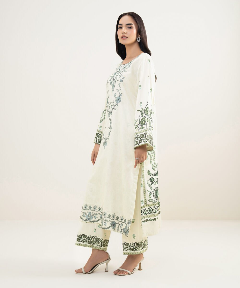 Embroidered Cotton Satin Shirt