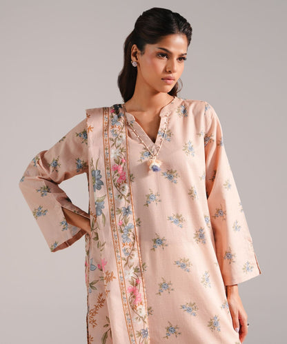 2 Piece - Printed Dobby Suit