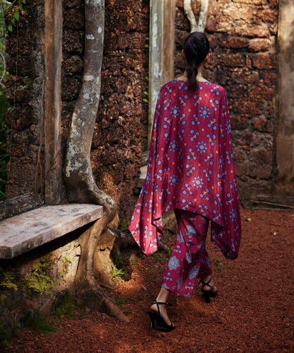 2 Piece - Printed Silk Suit