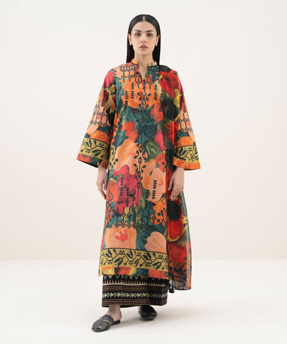 2 Piece - Printed Cotton Suit