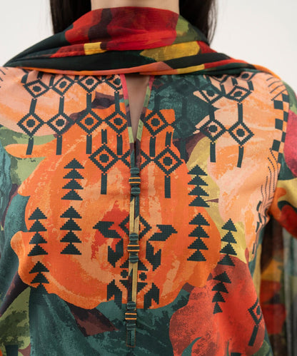 2 Piece - Printed Cotton Suit