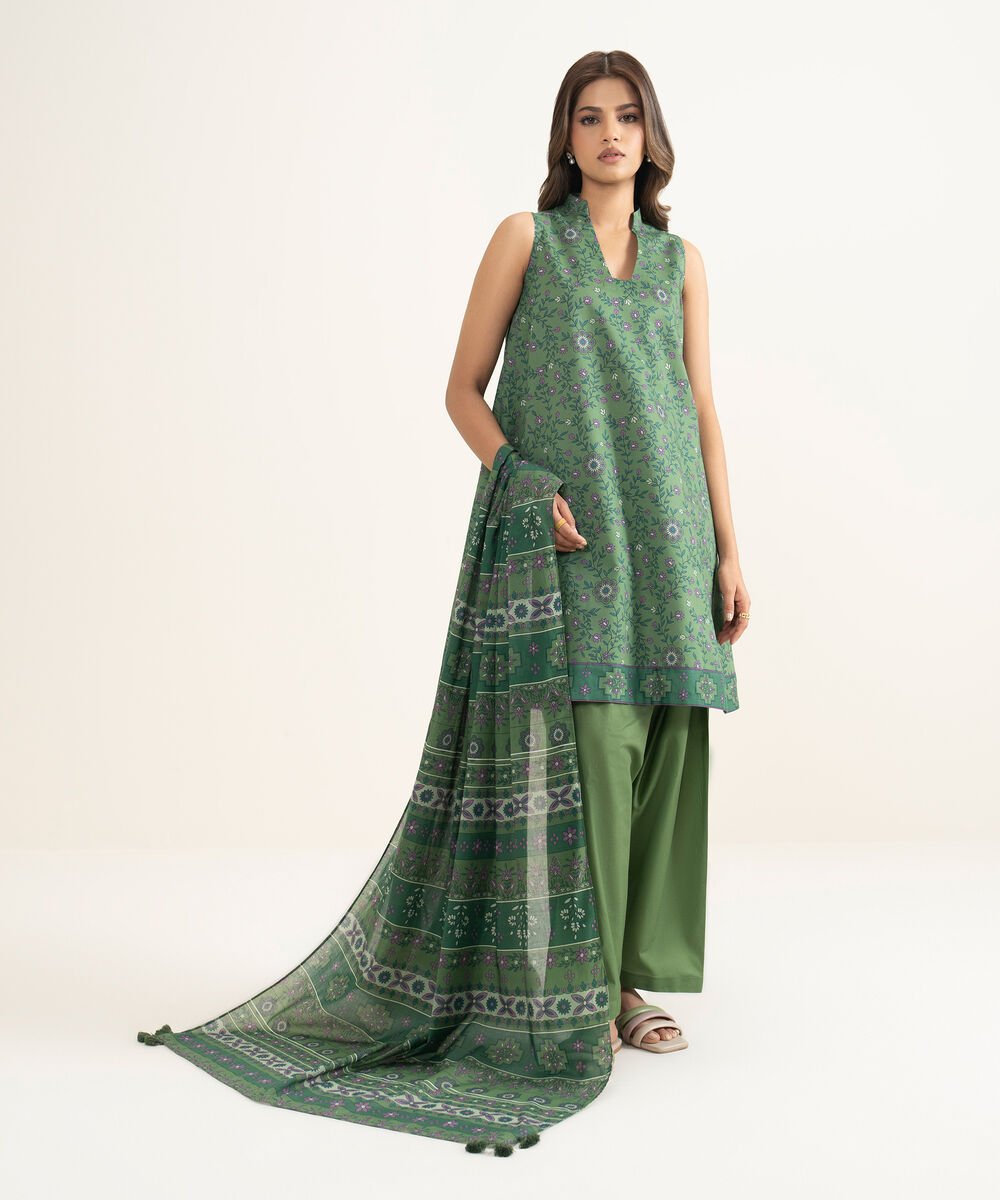 3 Piece - Printed Lawn Suit