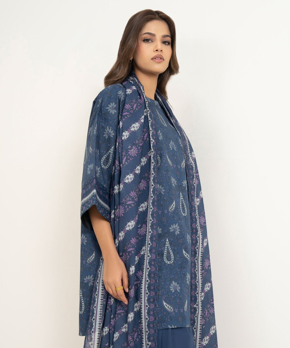 3 Piece - Printed Lawn Suit