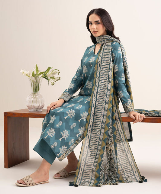 3 Piece - Printed Lawn Suit