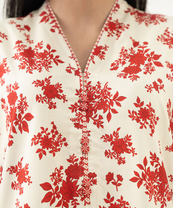 3 Piece - Printed Linen  Suit