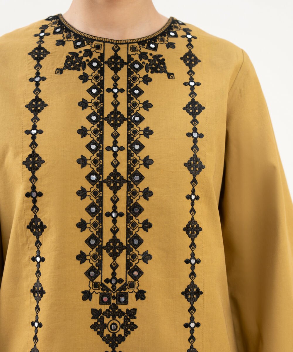 3 Piece - Embroidered Cotton Suit